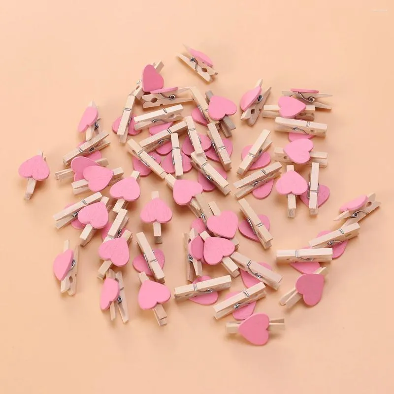 Frames 50 PCS PO Mini Clip Wood Cards-cadeaux CARTANDUM MÉMORANDUM LOVE BAMBOO Baby Vintage Decor