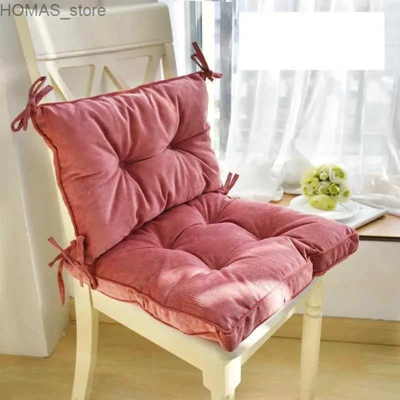Poduszka/dekoracyjna poduszka światła luksusowy styl retro gęstwy krzesło poduszka poduszka moda Pure Kolor Pluszowa podkładka krzesełka Tatami Wykusz wystrój tylna poduszka Y240401