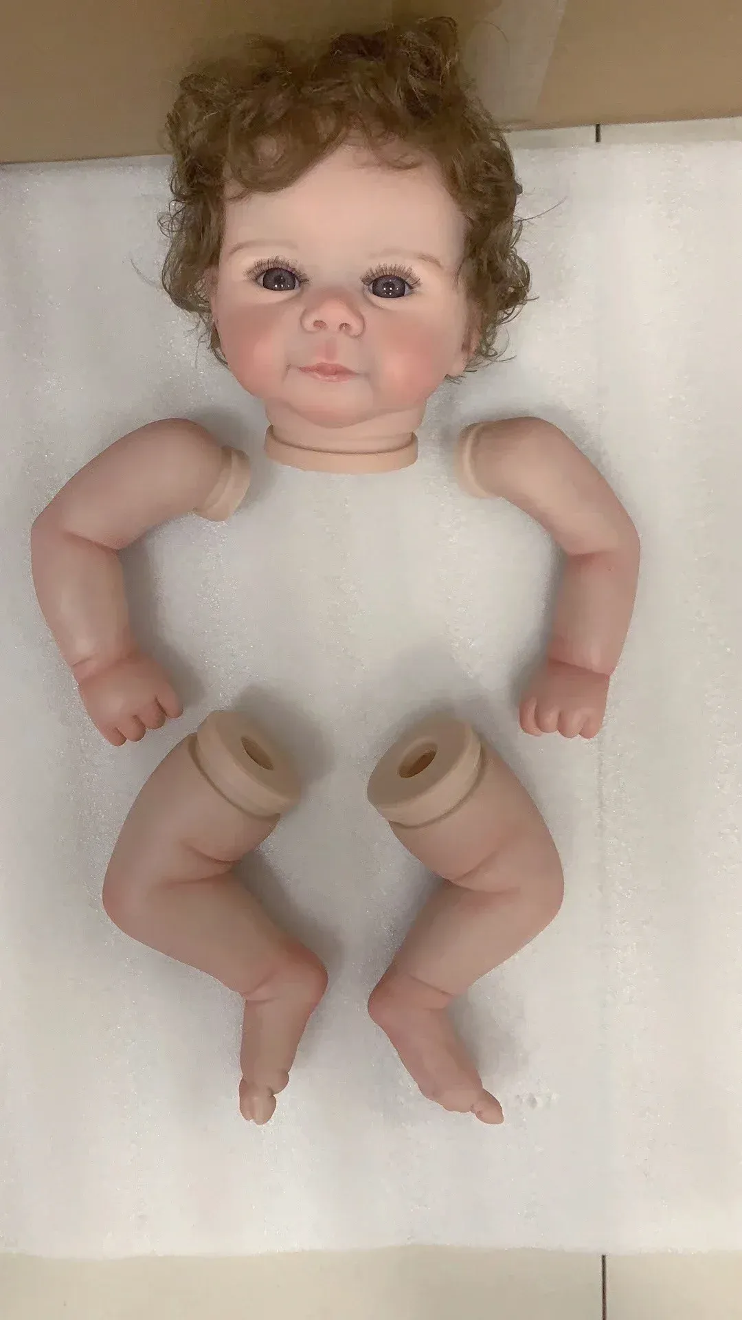 Kit Bambola Reborn 19 Pollici – Parti Corpo Bambina, Occhi Inclusi, Corpo In Stoffa