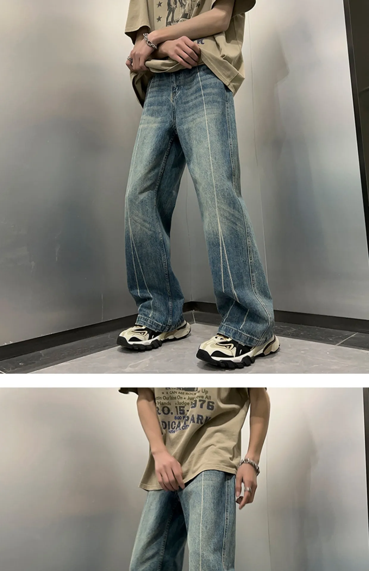 【dydoshop】24fw HeavenSent Loose jeans DHgate.com:2024 Mens Demin Jean Loose Pants: Relaxed Fit