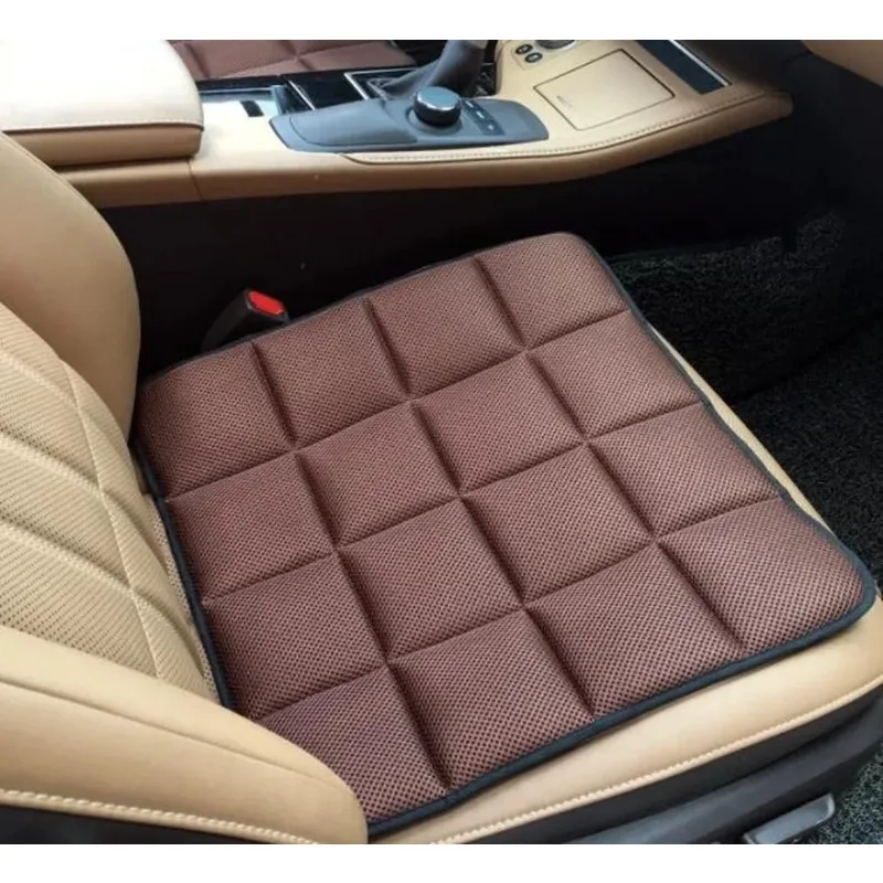 Almofada de assento de carro para cadeira de escritório 2024 cor sólida quadrada tecido de malha respirável bambu assento confortável almofada de sofá