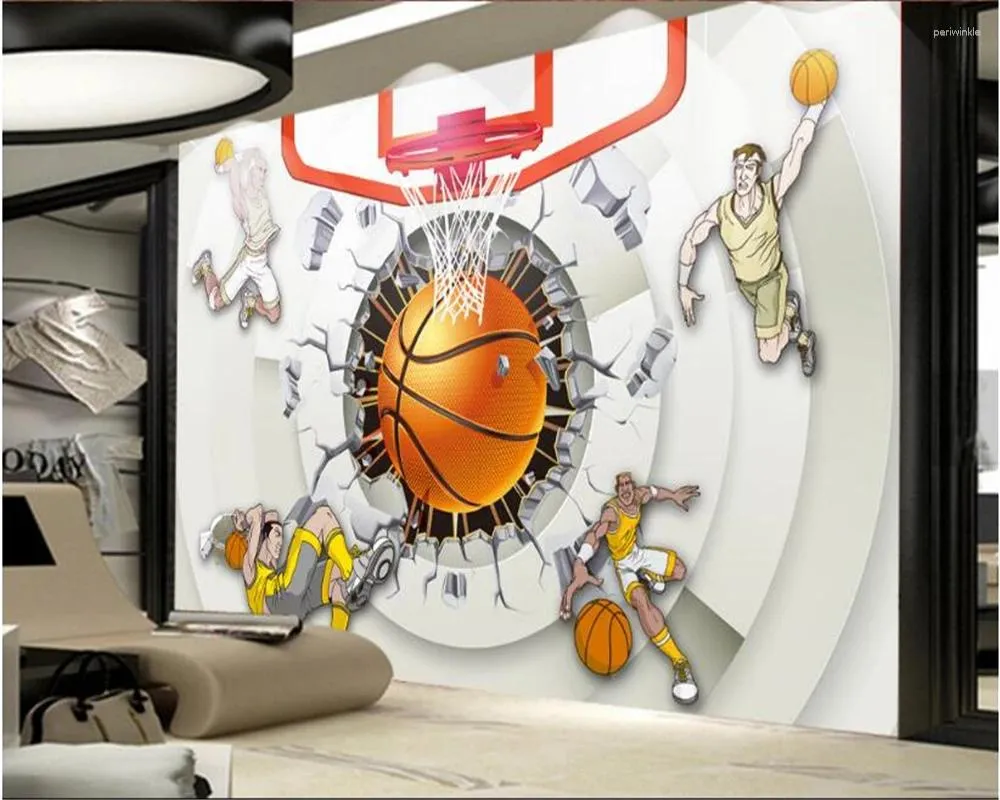 3D Basketball Wallpaper - Creative Sports Theme Wall Mural, Modern Athlete  Design, Unique Room Decor, Cool Wall Art, Papel De Parede from Dhgate  Wallpapers - price 25.12, image size:1000x800
