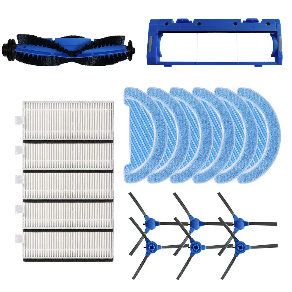 Complete Cleaning Kit with Main Brush Side Brush Filter and Mop Cloths for Cecotec Conga 990 Vital Vacuum Cleaner
