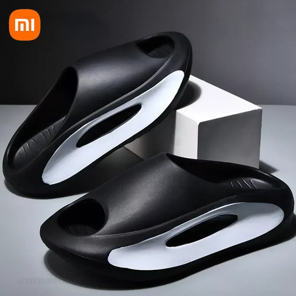 Kontroll Xiaomi Summer Slippers för män Kvinnor Eva Softsoled Platform Slides Unisex Sneaker Sandaler Casual Beach Shoes Inomhus Big Size