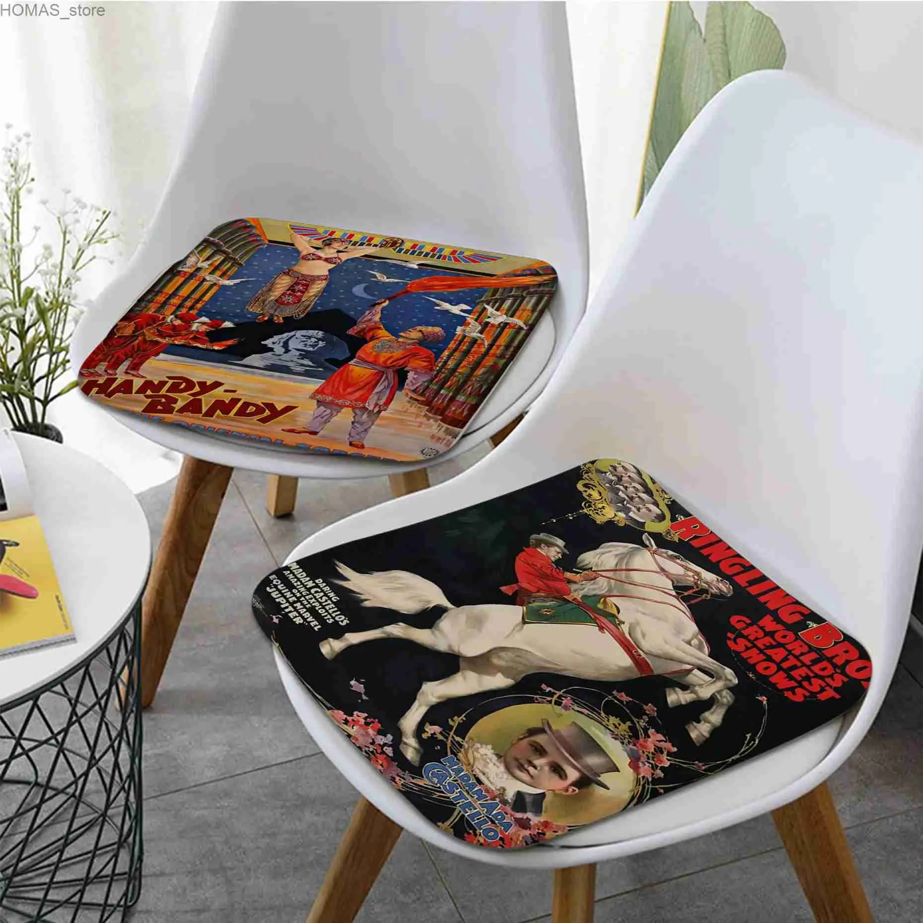 Almofada/travesseiro decorativo Vintage Art Art Fabric Cushion Não deslizamento Sofá Decoração de Sofá Decoração Tatami Sofá Decoração Tatami Y240401