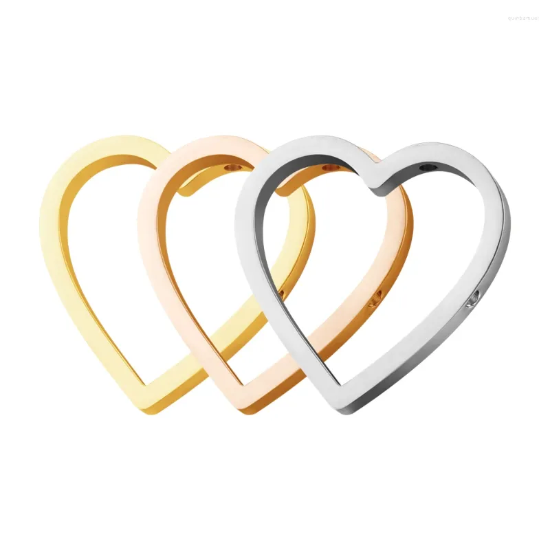 Charms 5pcs Per Lot 36x36mm Big Heart Pendant 3.8mm Thick Hole Size 2.5mm Necklace DIY Accessories