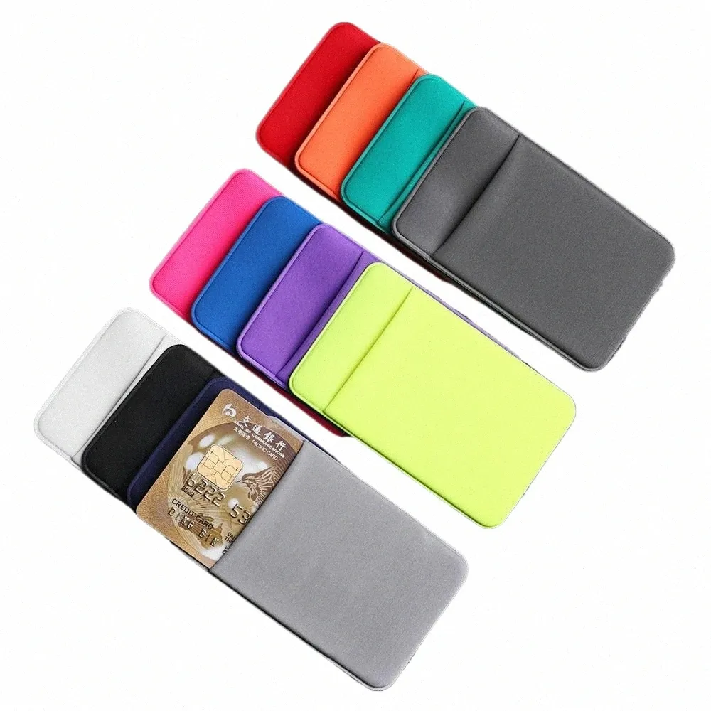 hot Fi Adhesive Sticker Universal Phe Card Holder Wallet Case Credit ID Card Holder Cellphe Pocket J6kj#