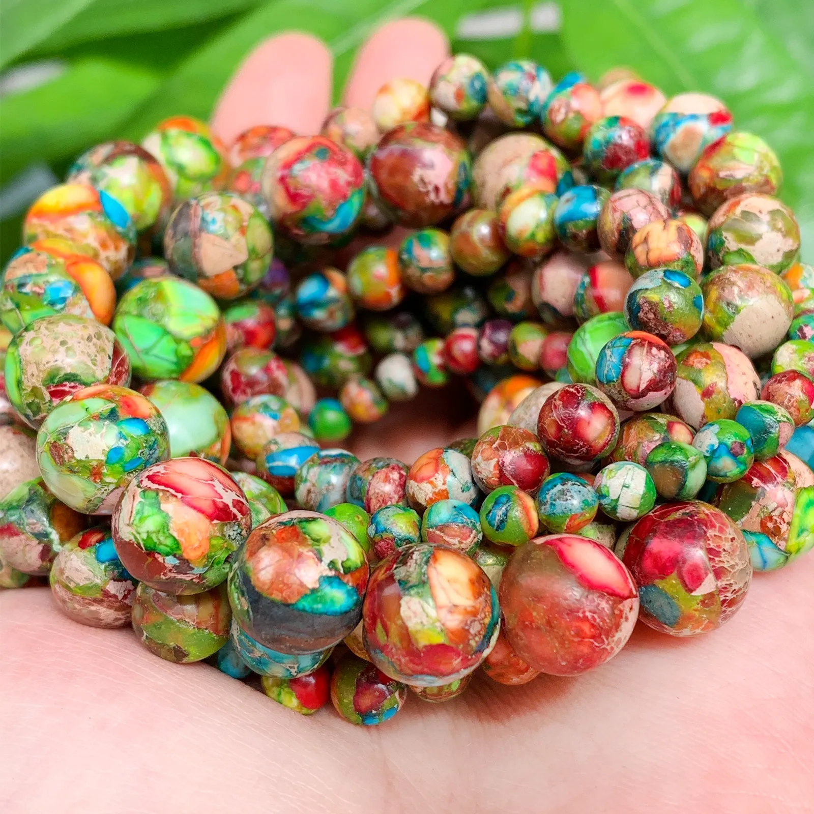 Orecchini Pendenti Con Gemme Tonde Naturali Multicolore 6/8/10/12mm – Gancio Argento