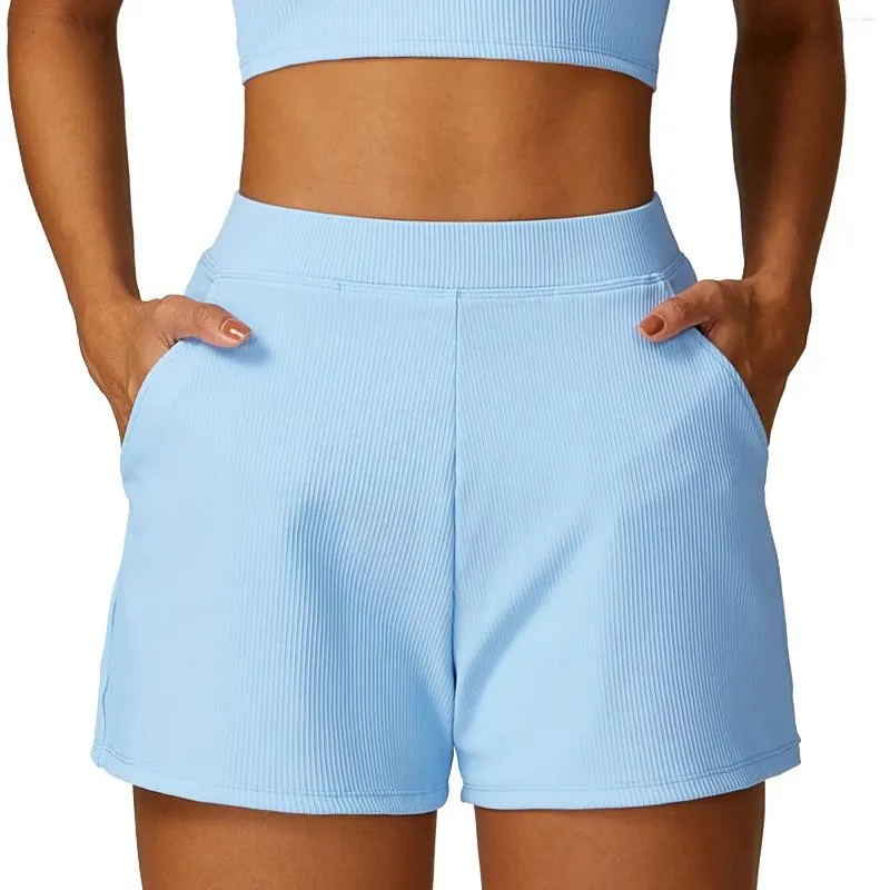 Short actif sirène courbe été ample sport décontracté femmes tissu fileté séchage rapide taille haute Yoga course Fitness