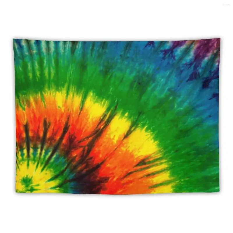 Гобелены Яркий спиральный декор гобелена Tie Dye для спальни Настенный подвес