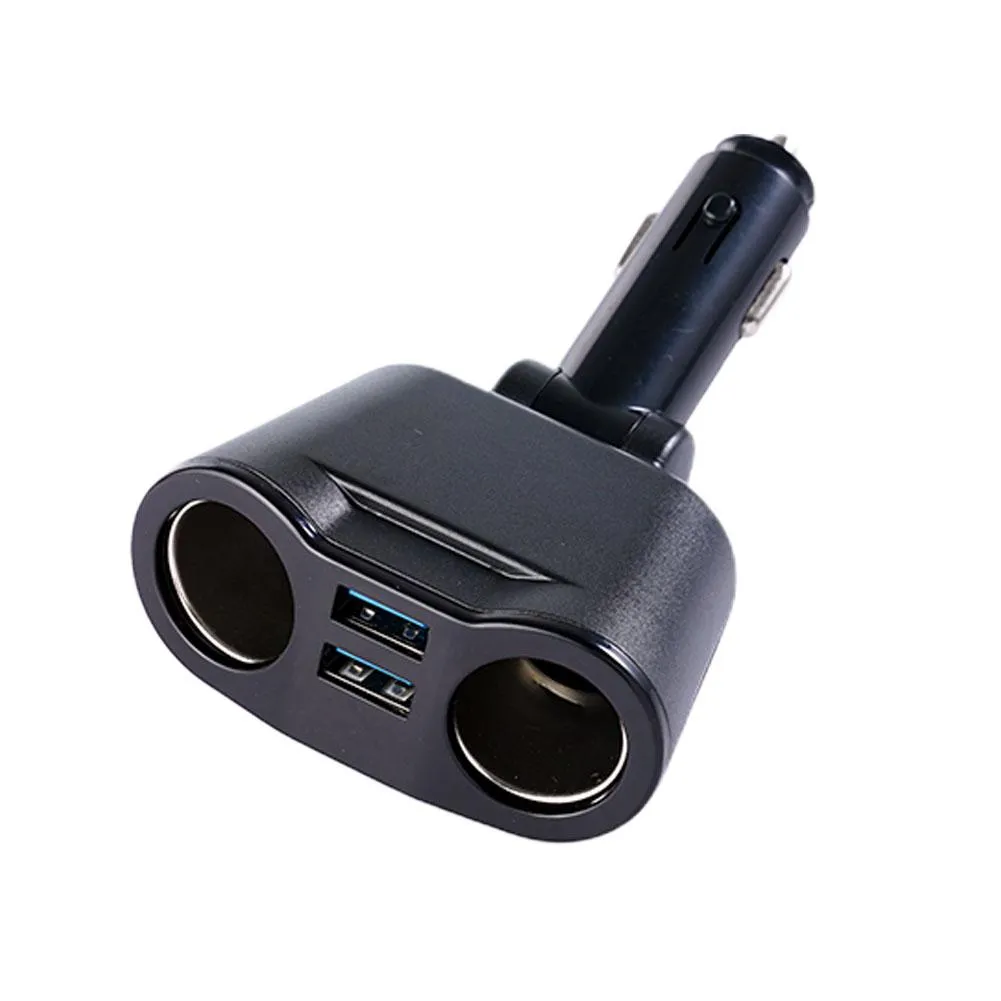 12V/24V Car Socket Splitter: Dual USB Charger With PD & QC3.0, Blue ...