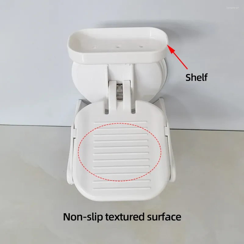 Bath Mats Shaving Leg Step Powerful Suction Cup Aid Grip Holder No Drilling Shower Foot Stool With Storage Rack For Home El Bathroom