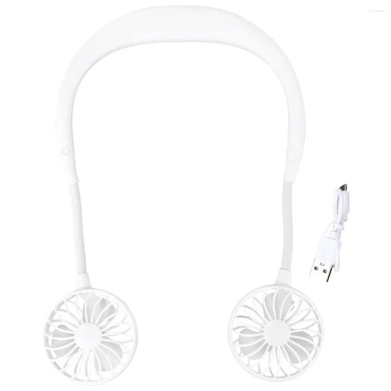 Dekorativa figurer Fan Neck Fans Portable Rechargeble Personal Mini som blåser kall luft Handkvinnor Halsband Håller Halsband Kylande USB