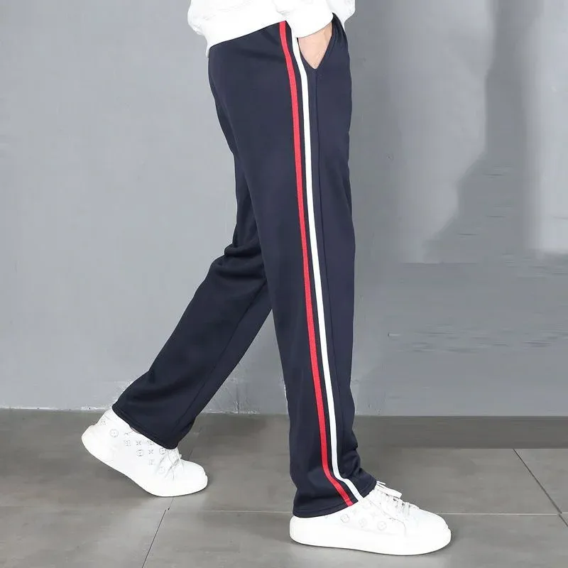 Red and white striped pants mens sales