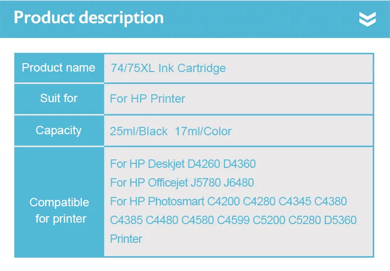 Aecteach Remanufactured Ink Cartridges CB335WN CB337WN for HP 74 75 ...