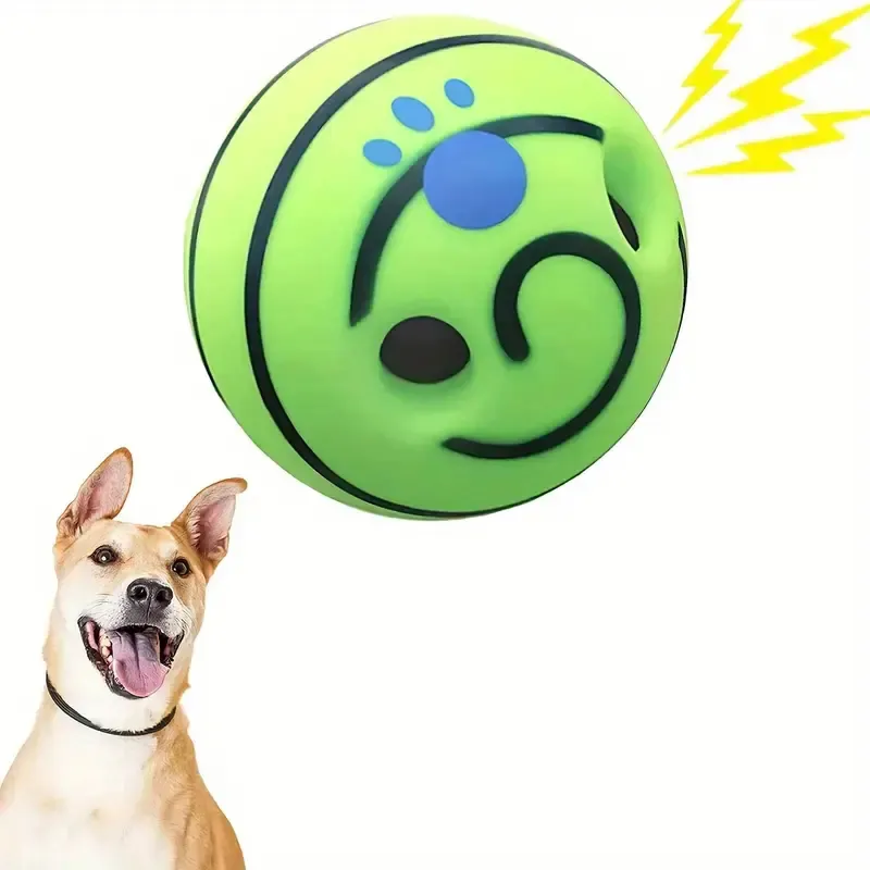 Jouet interactif pour animaux de compagnie, boule de rire pour chiens, balle d'entraînement au qi avec des sons amusants, roulez et secouez pendant des heures de divertissement
