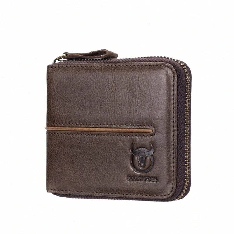 Heren Lederen Portemonnee Busin Id-kaarthouder Billfold Rits Portemonnee Portemonnee Clutch Merk Munthouder Mannelijke Portemonnee Z5TW #