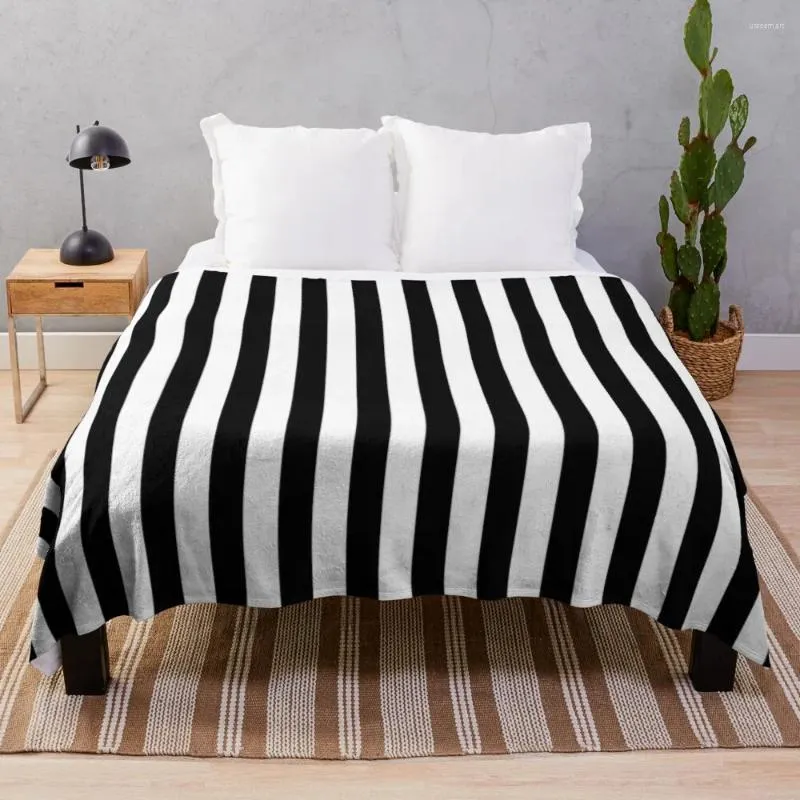 Blankets Black And White Striped Duvet Cover - Throw Blanket Personalized Gift Fluffy Soft