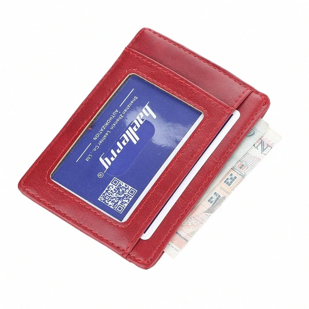 Baellerry Blauw Rood Slanke Kaartportefeuilles voor Vrouwen Mannen PU Leer Creditcardhouder Portemonnee ID Case Portemonnee Kleine Groene Kaarthouder R1za #