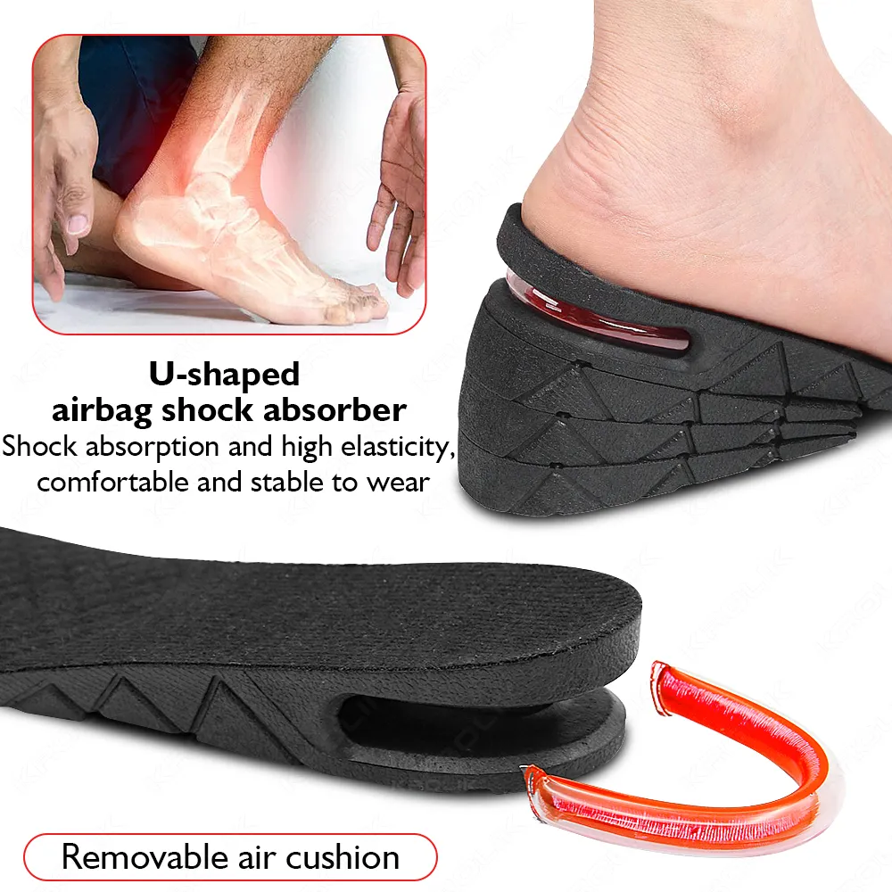 Invisible Height Increase Insoles Shoe Inserts Heel Lifts Taller Pads