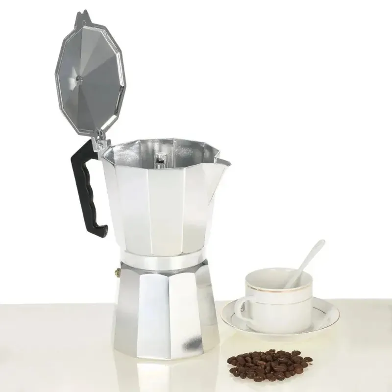 2024 50 ml 1 filiżanka aluminiowa garnek do kawy 50 ml 1CUP producent kawy espresso perkolator kuchenny piec piec mokha Pot Electric Mash