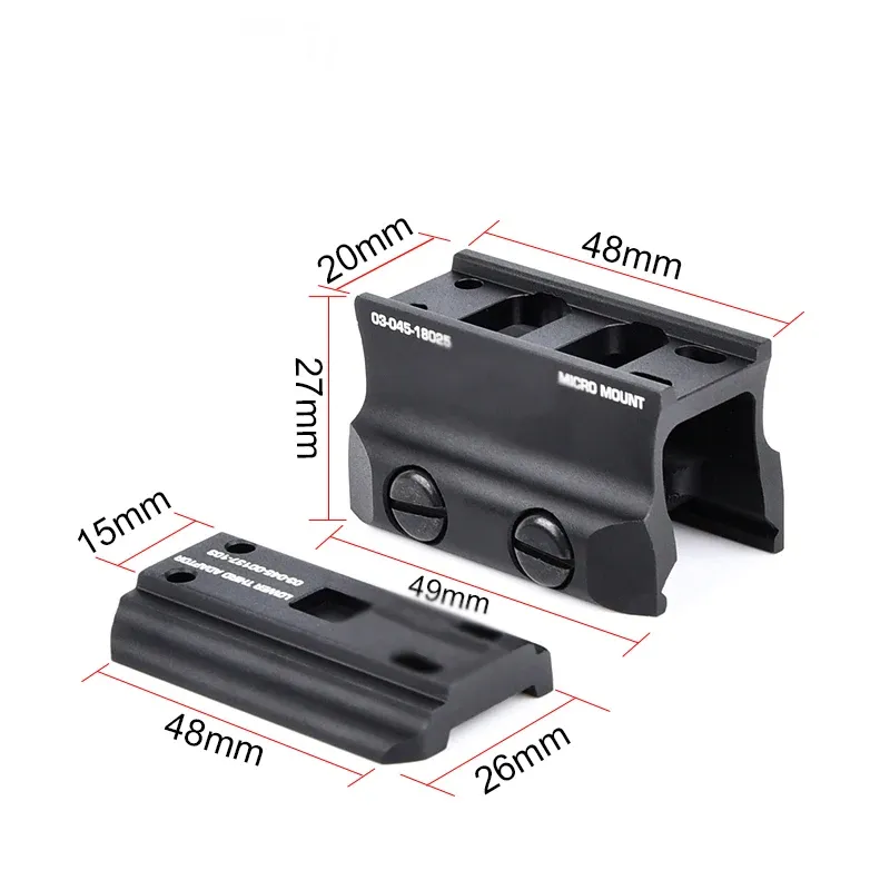 Tactical Aluminum Adjustable Scope Base Riser Mount for 20mm Picatinny ...