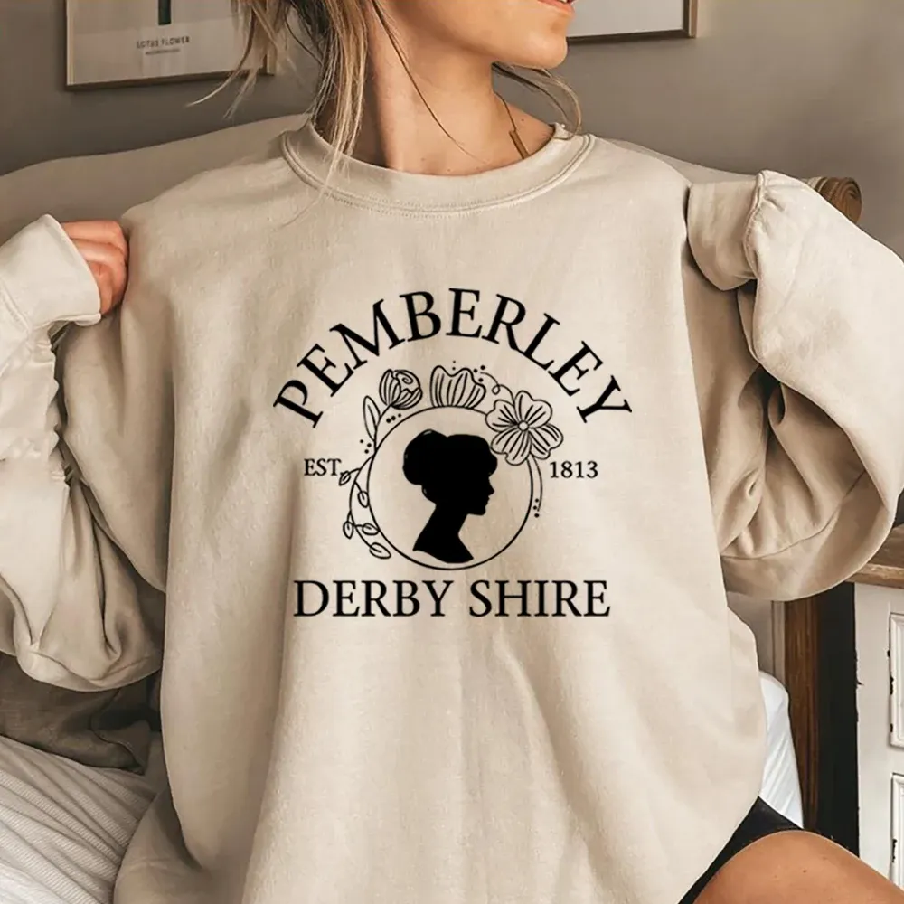 Pride And Prejudice Mr Darcy Jumper Pemberley Derbyshire Crewneck Best Sweatshirts For Women Trendy Bookworm Gift From Ddmyperfect 22.88 DHgate.Com
