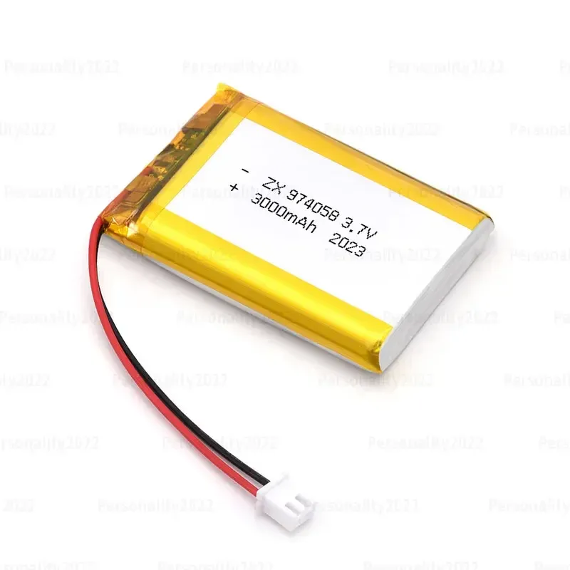 7V 3000mAh Li-polymer Battery 974058 with Ph2.0mm Plug for Massage
