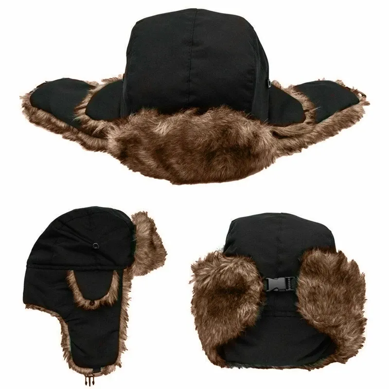 Russian Trapper Hat With Ear Flaps | Warm Faux Fur Winter Cap For Outdoor Activities - 18 Color Options