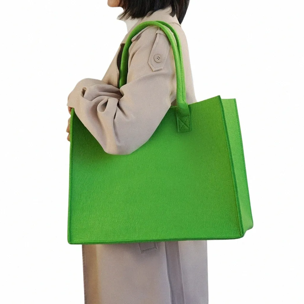Kvinnor kände tygväska shoppare väska lagringsarrangör återanvändbar livsmedelsväska handväskor 32kc#
