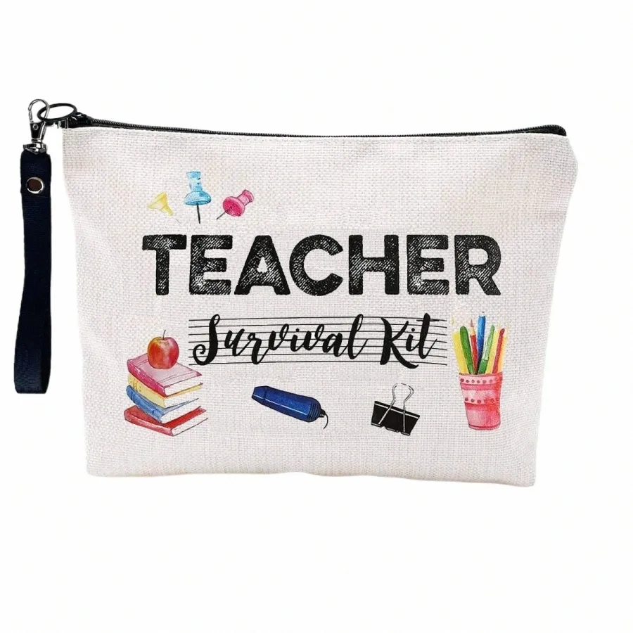 Teacher Appreciati Gifts Best Teacher Ever Kosmetiktasche, Lehrergeschenke für Frauen, Make-up-Tasche, Bleistiftbeutel für 50n8#