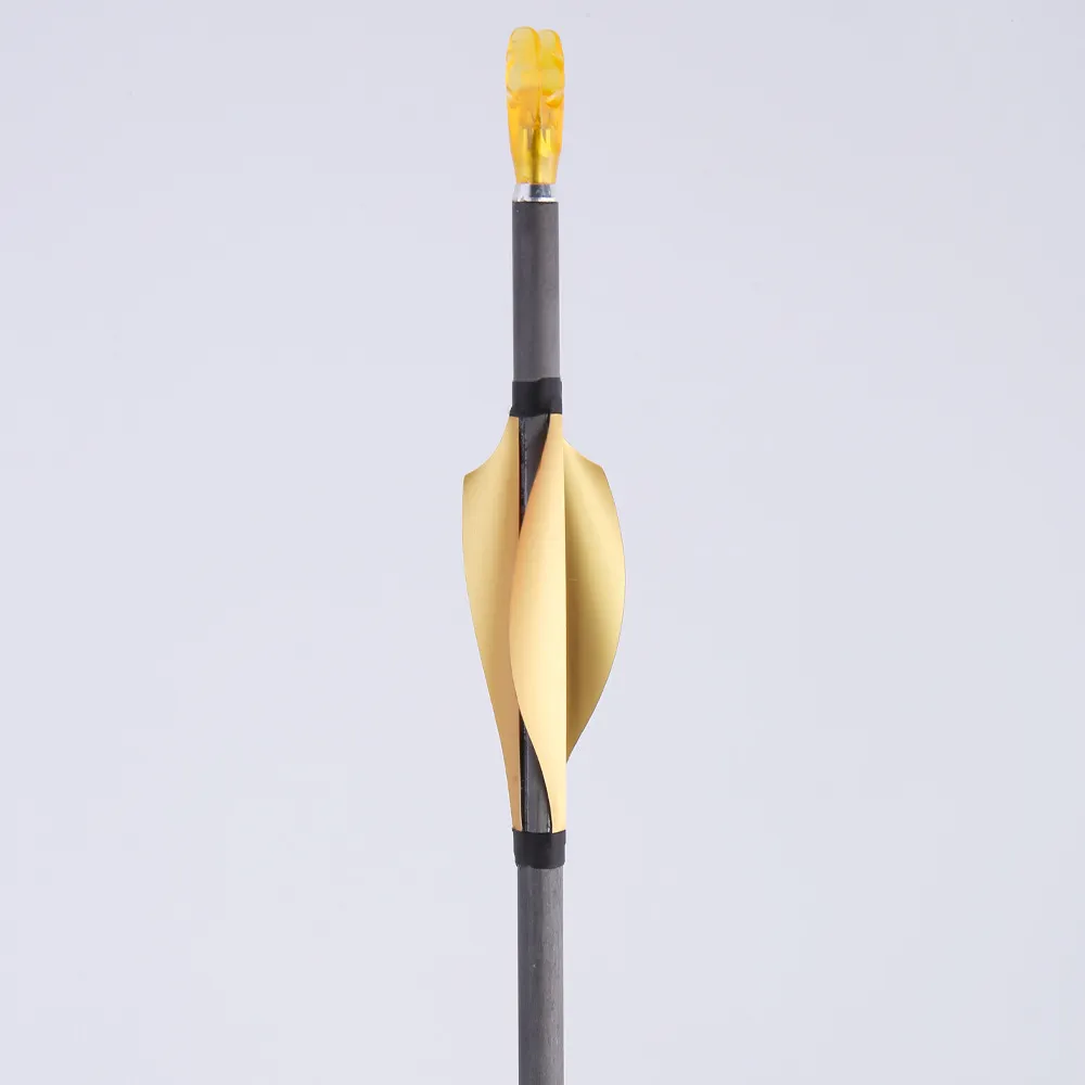 tredstone 12 Pcs Flèches de Chasse à l'Arc Plume Aile Droite 4 Pouces Blanc