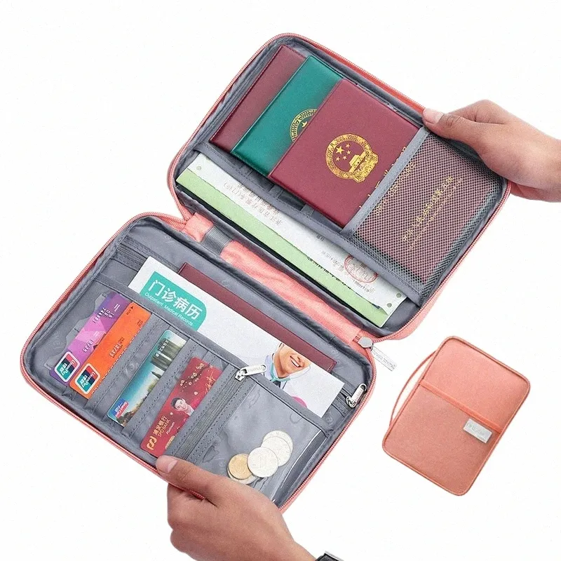 hot Travel Wallet Family Passport Holder Creative Waterproof Document Case Organizer Travel accories Document Bag Cardholder G9OS#