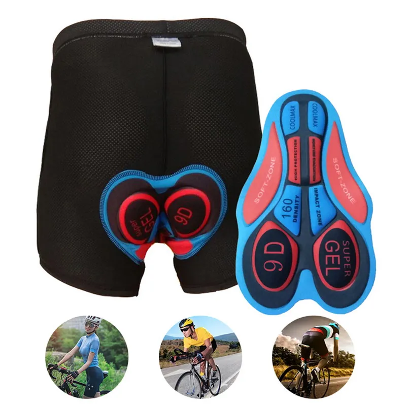 Shorts de cyclisme entièrement respirants, sous-vêtements 20D avec un tampon de gel à l'amortisseur Road Bike Men pour la route