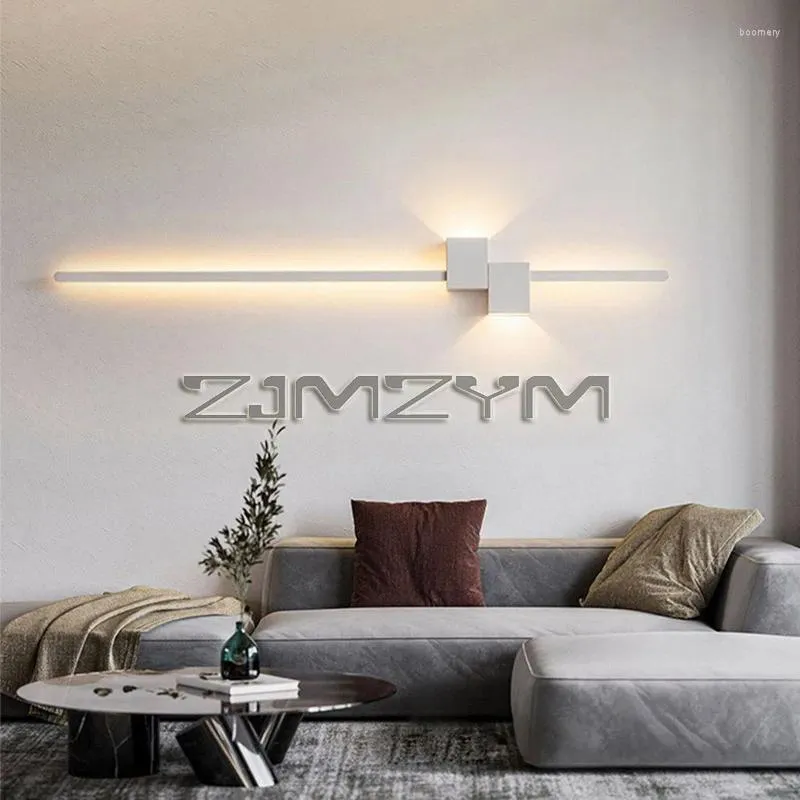Lampa ścienna nowoczesne długie pokój LED Oprawa oświetleniowa domowa sypialnia żyć w tle oświetlenie