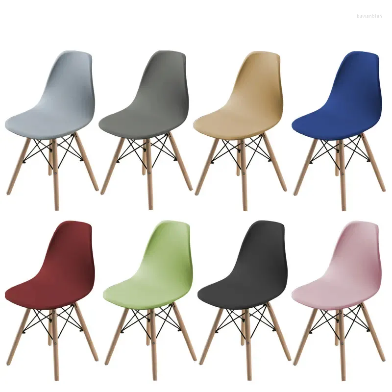 Housses de chaise housse de coque solide pour salle à manger couverture de matériau élastique bureau Banquet fauteuil protecteur