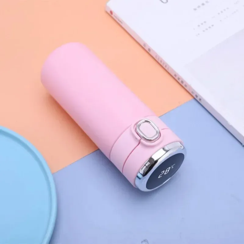 2024 320/420mL Thermos Smart Thermos Displate Display Letcum Vacuum Flask Farmal Coffee Coffee Tea Thermo Bottle Christmas Gain Water Bottle