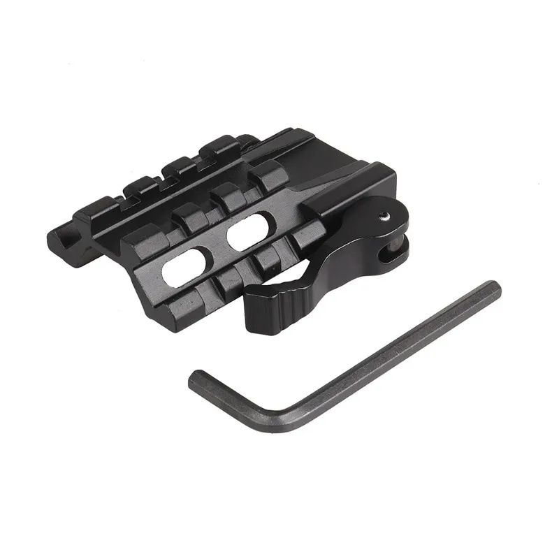 Quick detachable three track 45 degree inclined rail skin rail hollow bracket CNC aluminum alloy adapted to 20mm guide rail