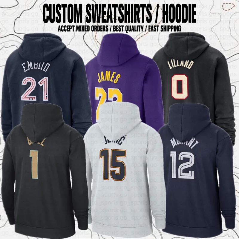 Tyrese Maxey Davis LaMelo Ball DeMar DeRozan Zach LaVine Ja Morant Damian Lillard George Leonard Basketball Sports Club Fans Branded Hoodies Sweatshirts