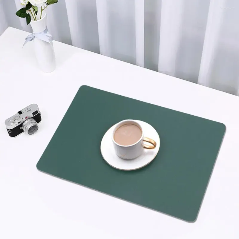 Table Mats Easy Storage Placemats Double-sided Waterproof Placemat Set Anti-scald Heat Insulation Mat For Home To Clean Oil