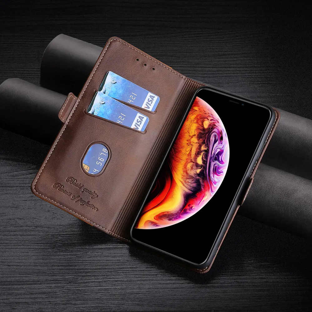 Custodia per Samsung Galaxy S10, con cerniera, portafoglio in Finto cuoio con tasche per carte, supporto