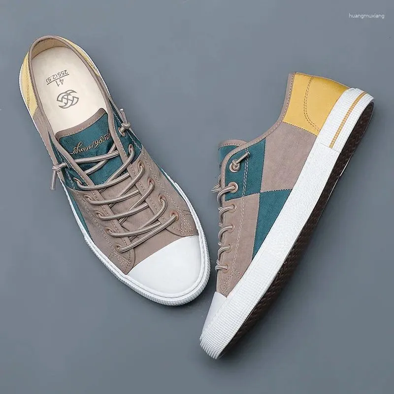 Casual Shoes Men's Low Help Canvas Spring Sports Leisure With Flat Summer Comfortable Breathable Vulcanized 21002