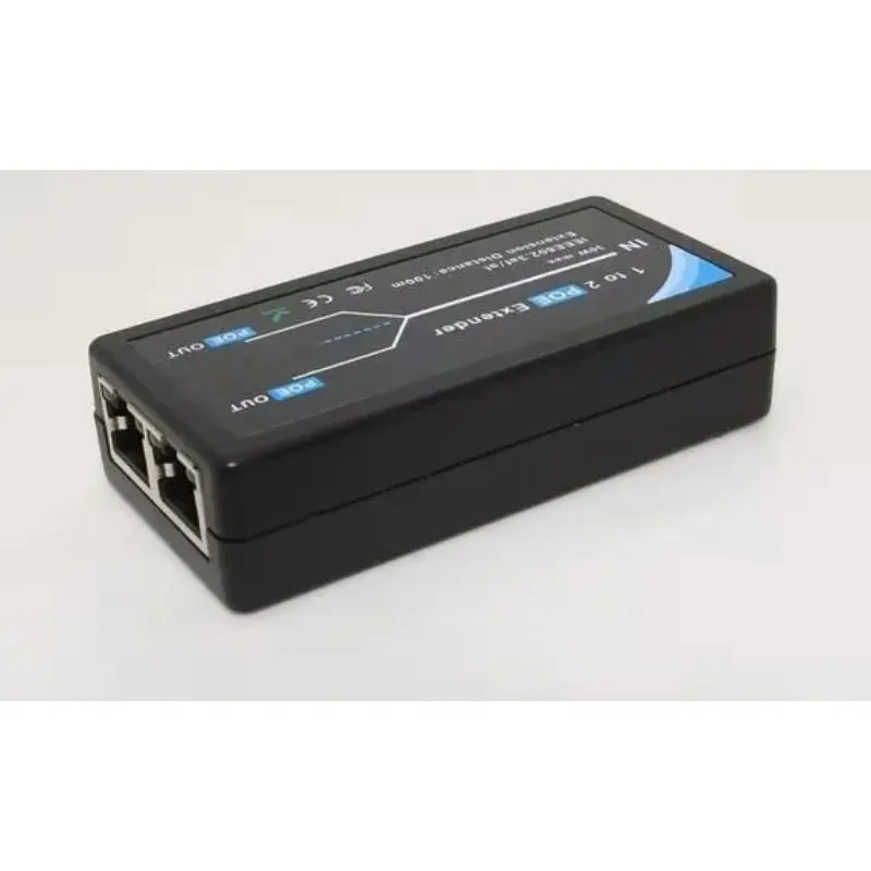 Extender POE a 2 porte 100 Mbps con standard IEEE 802.3af telecamera IP NVR AP IP VOICE POE Estendi 100 metri la gamma POE