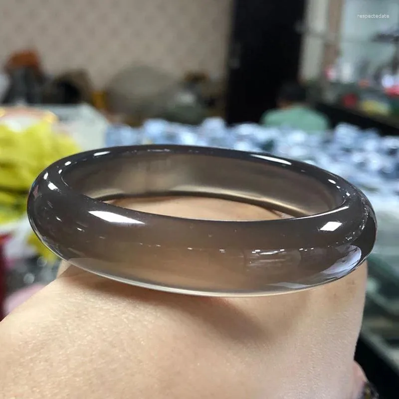 Bangle 2024 Natural Gray Jade Bakesles for Women Gifts معتمد