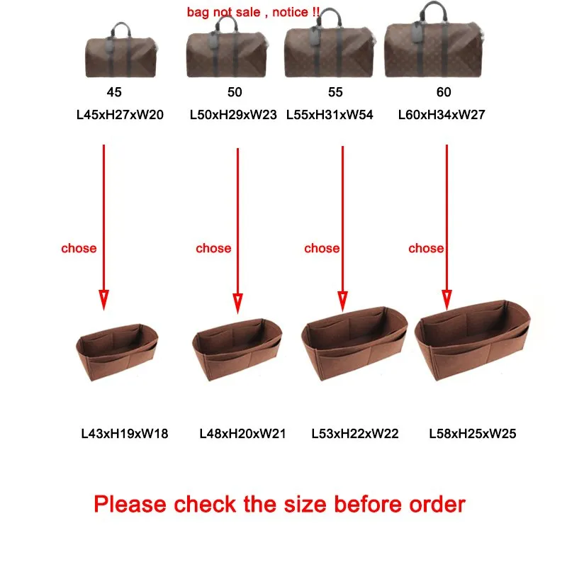 Duffle Bag Organizer Insert Keepall 55 Insert Travel Bag Organizer