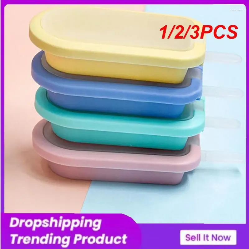 Baking Moulds 1/2/3PCS Ice Cream Box Maker Easy To Clean Kitchen Gadgets Silicone Mold Demold Creative Accessories