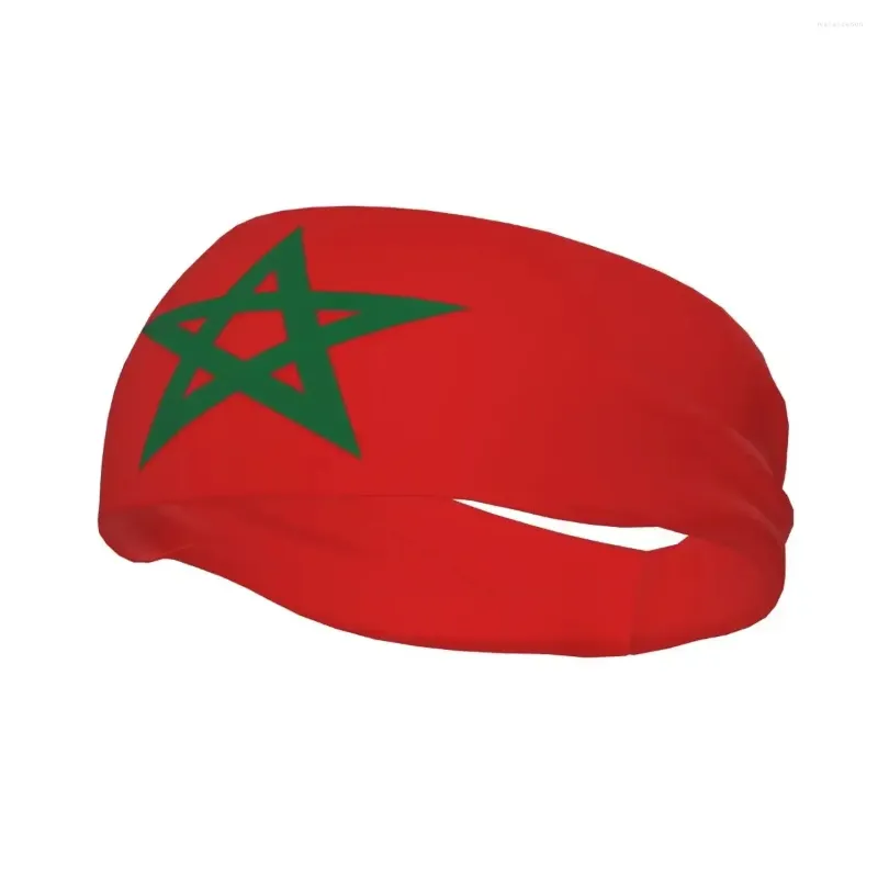 Berets Morocco 플래그 스포츠 모로코 자랑스러운 애국 흡수 흡수 밴드 남성 여성을위한 땀 밴드