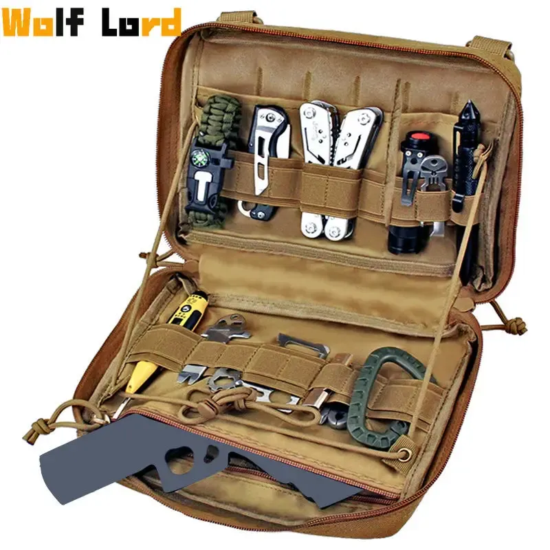 Väskor Molle Tactical Military Pouch Bag Outdoor Medical EMT Emergency Pack Handing Camping Hunt Accessories Tools Kit EDC Bag Pouch