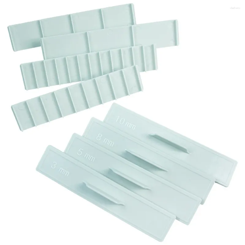 Bakgereedschappen 8 stuks Fondant Icing Versieren Tool ABS Pastic Cake Dikte Meet Heerser Bakkerij Gebak Diepte Gids En Accessoires