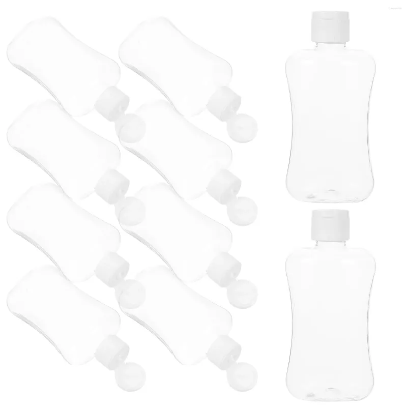 Storage Bottles 10 Pcs Flip Top Shampoo Bottle Travel Flask Dispensing Plastic